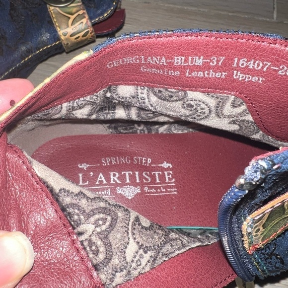 L’Artiste WOMEN’S GEORGIANA HANDPAINTED ANKLE BOOTS - Picture 11 of 12